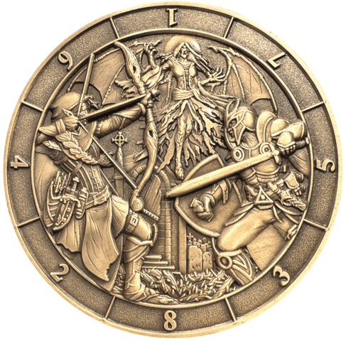 D8 Battle Scene Dice Coin